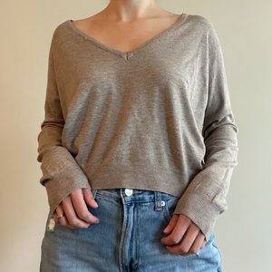 Mocha open back sweater